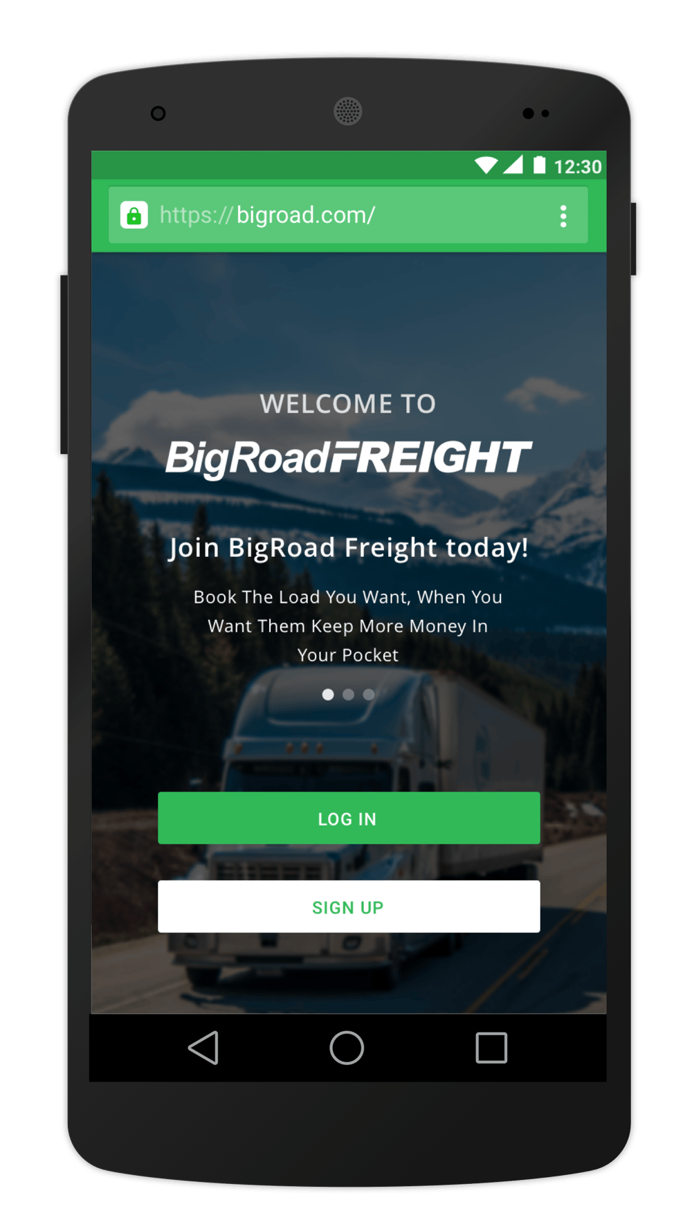 BigRoad Freight » Sign Up and Start Booking Loads